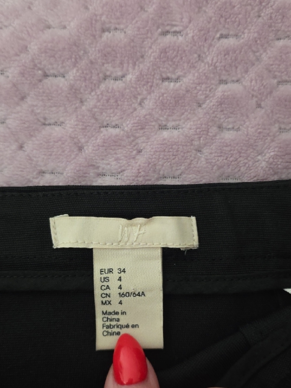 Black Pencil Skirt with Purple Zip Accent - Picture 2 of 7